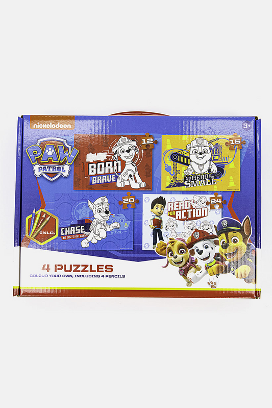 Paw Patrol 4 in 1 Colouring Puzzle