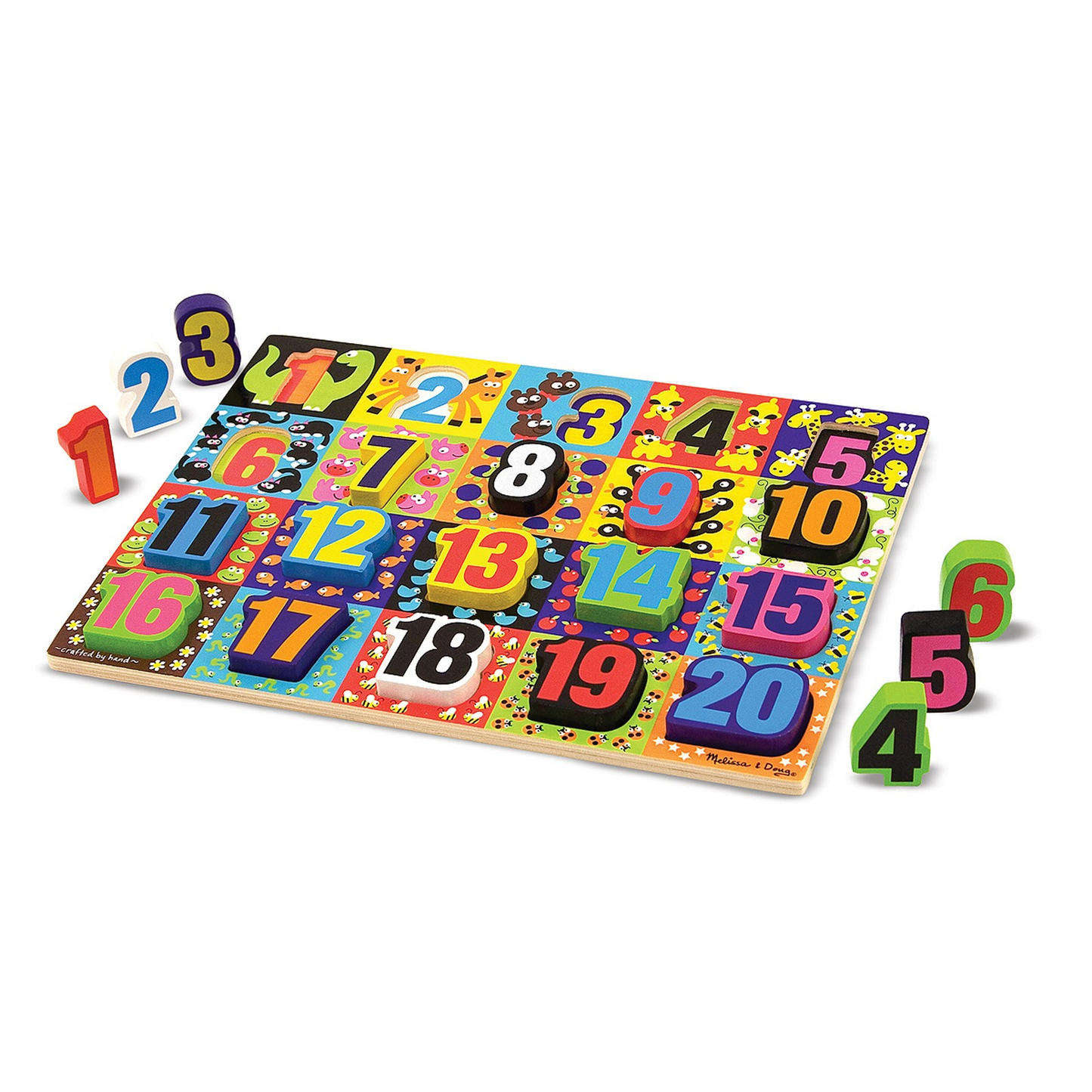 Melissa & Doug Chunky Puzzle - Numbers 20 Pieces