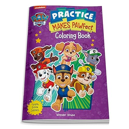 Practice Makes PAWfect: Paw Patrol Giant Coloring Book For Kids