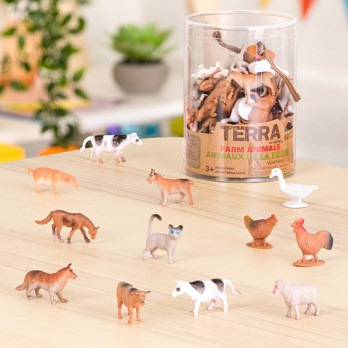 Farm Animals in Tube (60 pieces)