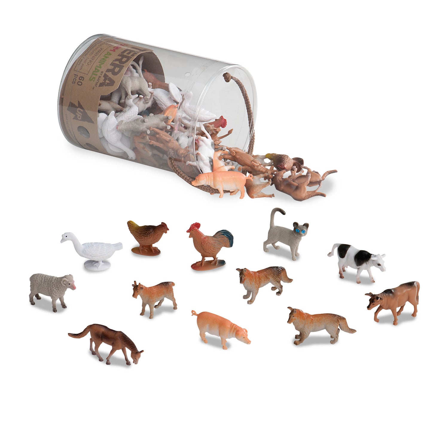 Farm Animals in Tube (60 pieces)