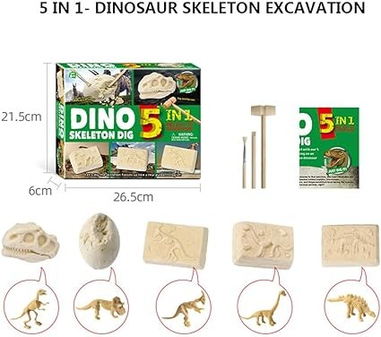 Dino Skeleton Dig 5 in 1