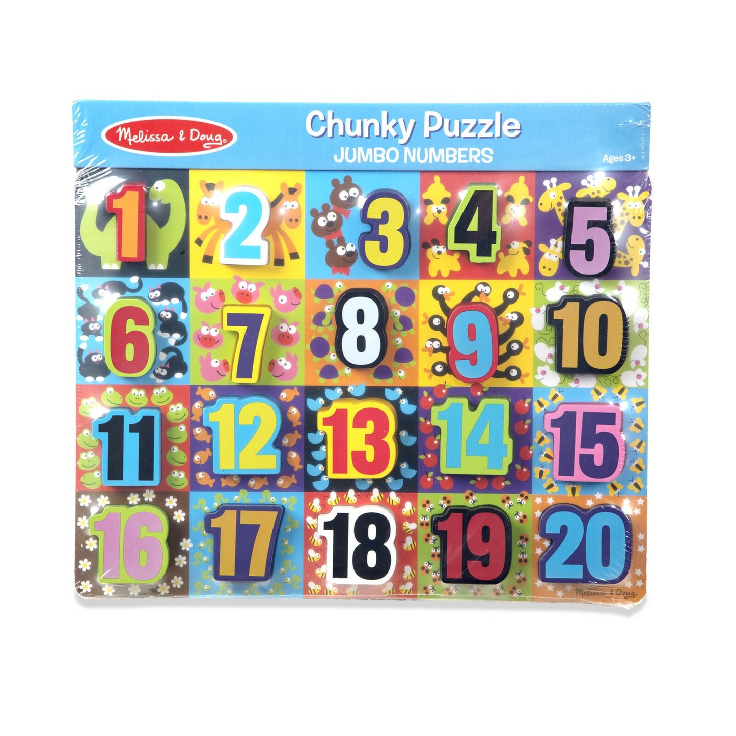 Melissa & Doug Chunky Puzzle - Numbers 20 Pieces