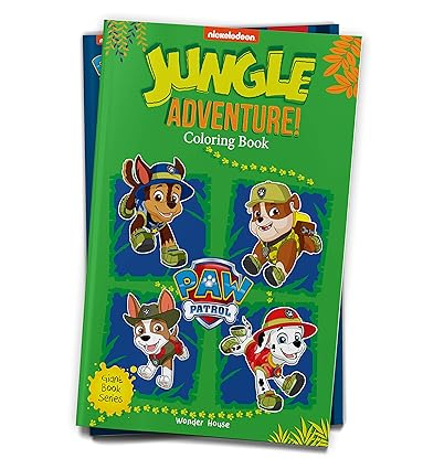 Jungle Adventure! : Paw Patrol Giant Coloring Book For Kids