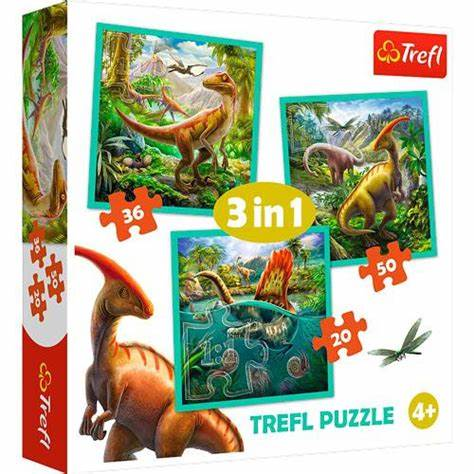 3 in 1 World of Dinosaur Puzzle