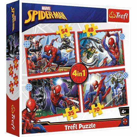 4 in 1 The Heroic Spiderman- Disney Marvel Spiderman Puzzle