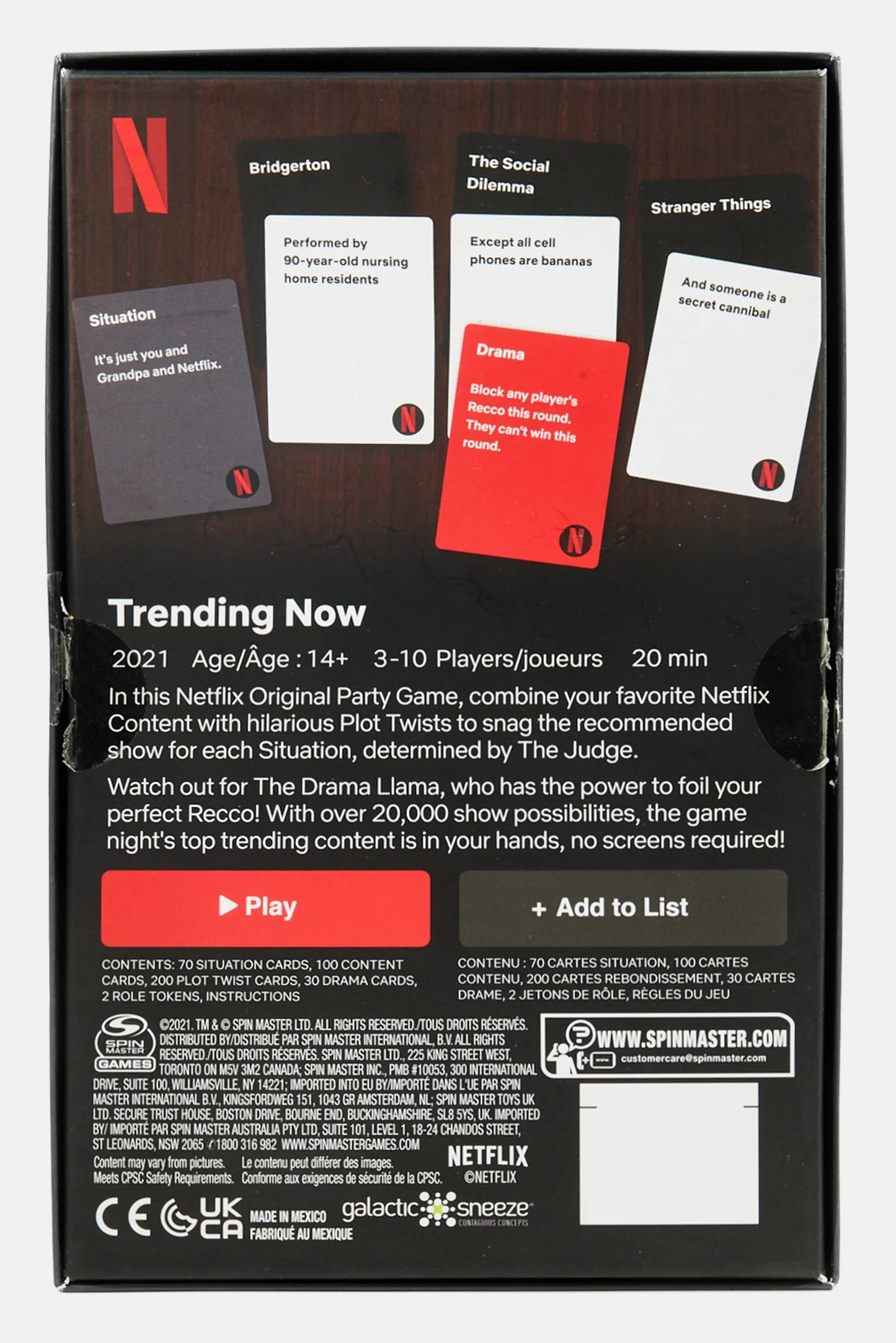 Netflix Card Game