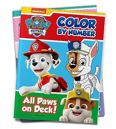 All Paws on Deck: Paw Patrol, Color By Number Activity Book