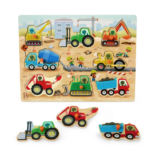 Wooden Puzzle - Construction Vehicle