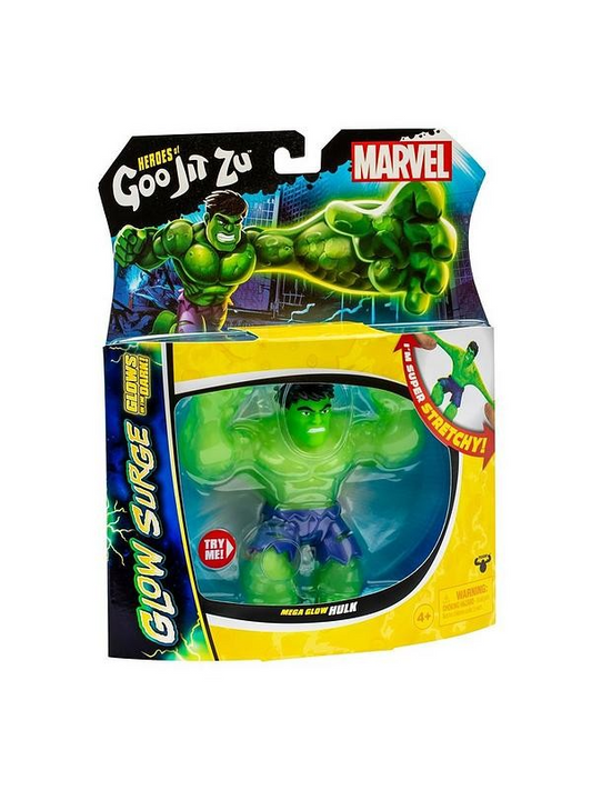 Heros of Goo Jit Zu Goo: Marvel glow surge hero pack - stretch and glow Hulk