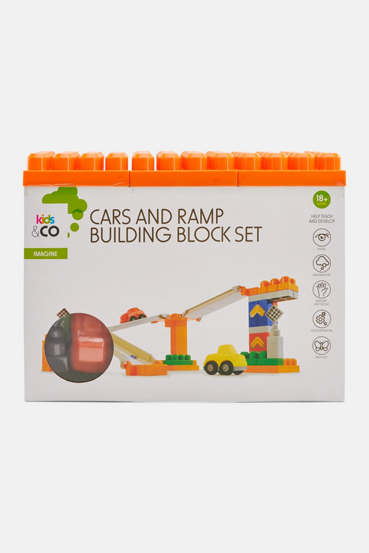 Cars And Ramp Building Block Set