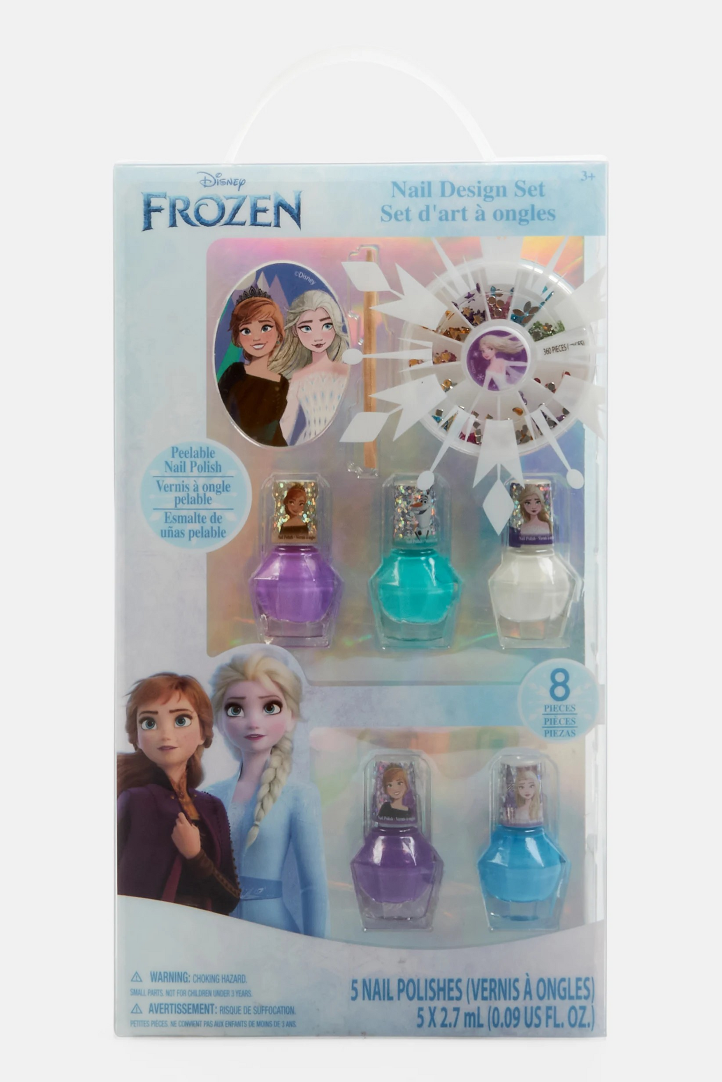 Frozen 8 Pieces Peelable Nail Design