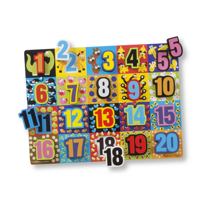 Melissa & Doug Chunky Puzzle - Numbers 20 Pieces